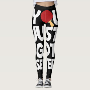 Legging Pong do Ping da Borboleta com Tênis de Mesa
