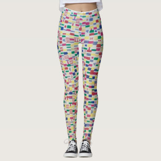 Legging Pontas desenhadas pelo artista, comprimento do che