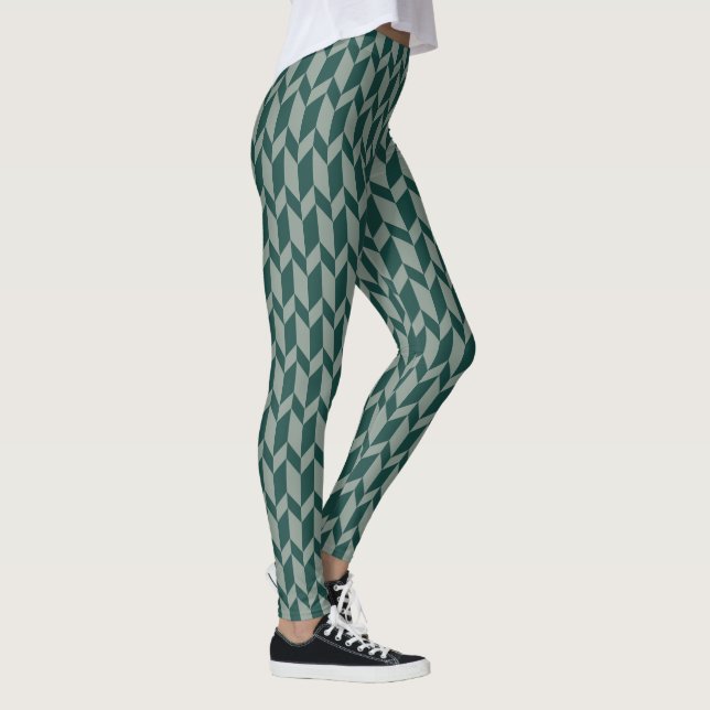 Legging Pontas Verdes com Traço de Dois Pontas Negrito (Direita)