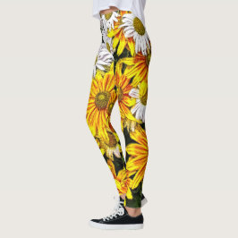 Legging Ponte de margaridas das flores