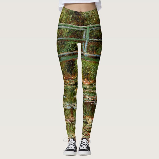 Legging Ponte Japonesa Monet Francês Giverney (Frente)