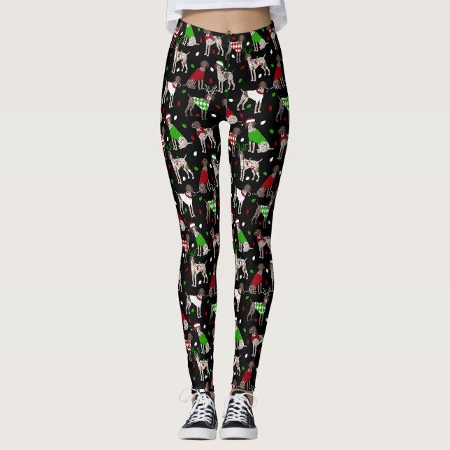 Legging Ponteiro de Shorthired na Alemanha de Natal (Frente)