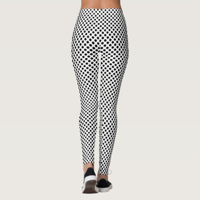 Legging Ponto preto e branco (Verso)