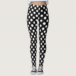 Legging Ponto Preto e Branco