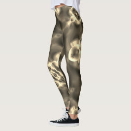 Legging Pontos brilhantes e formas em tons de bege