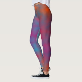 Legging Pontos cor-de-rosa e laranja azuis