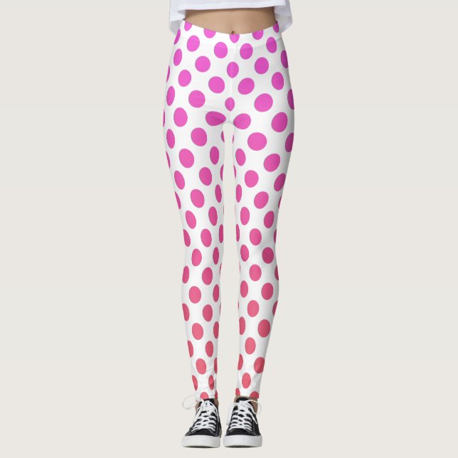 Legging Pontos cor-de-rosa Fuchsia (Frente)