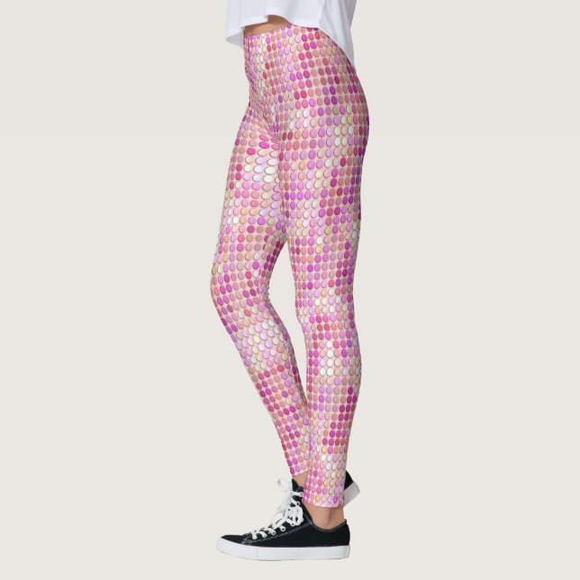 Legging Pontos de Disco Rosa (Esquerda)