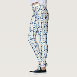 Legging Pontos Distantes Círculos Verdes Azuis Mensageiros