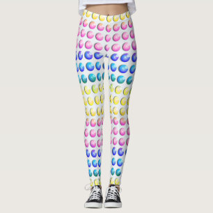 Legging Pontos doces Cor do doce do pastel Polka pontilhad