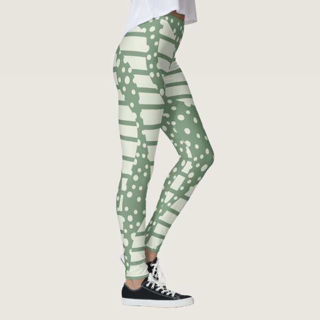 Legging Pontos e faixas 2 - Verde (Direita)