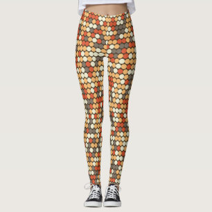 Legging Pontos laranja