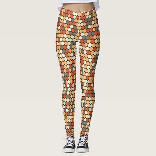 Legging Pontos laranja (Frente)