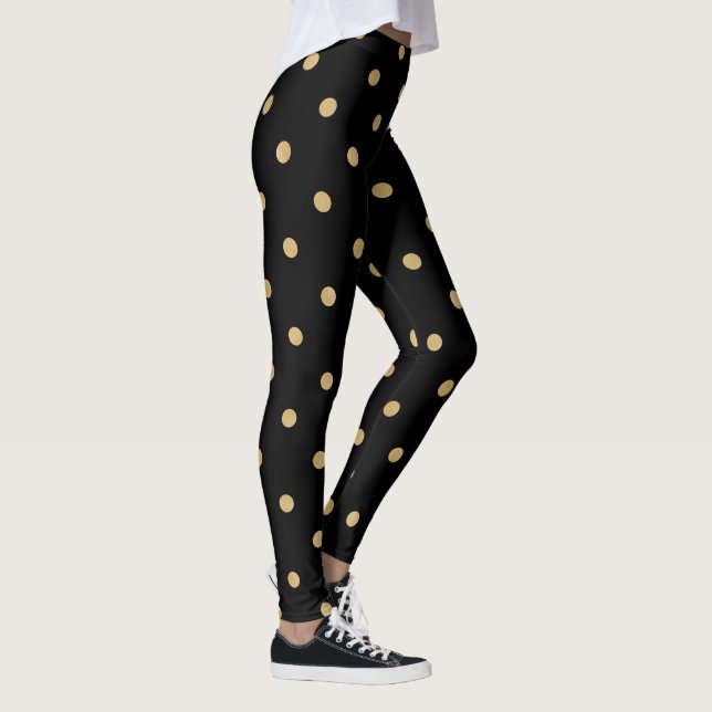 Legging Pontos Polka Dourados Simples (Direita)