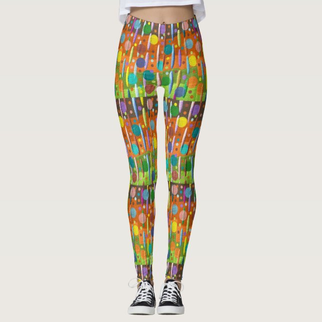 Legging Pontos Stripes Doces Confetti Brilhante com Várias (Frente)