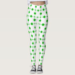 Legging Pontos Verde Polca, Padrão de Pontos Polca, Pontos