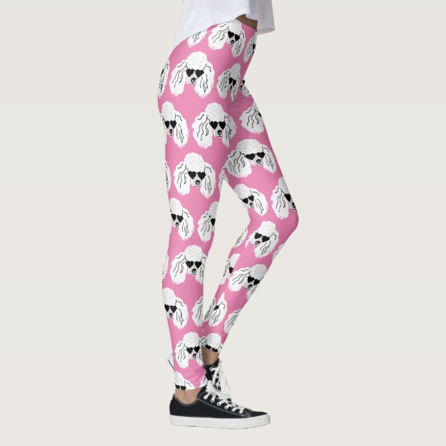 Legging Poodle Pattern Cute Pink (Direita)