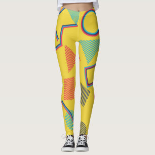 Legging Pop Art: Abstrato sem costura.