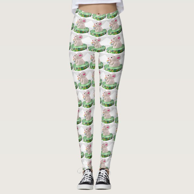Legging Pop Art Bunny Cake (Frente)