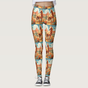 Legging Pop Art Palomino Desert Horse
