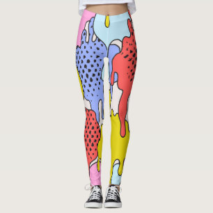 Legging Pop Art Splatter: Drama em Quadrinhos