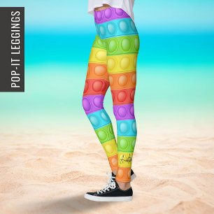 Legging Pop com seu NOME, elegante yoga desportivo colorid