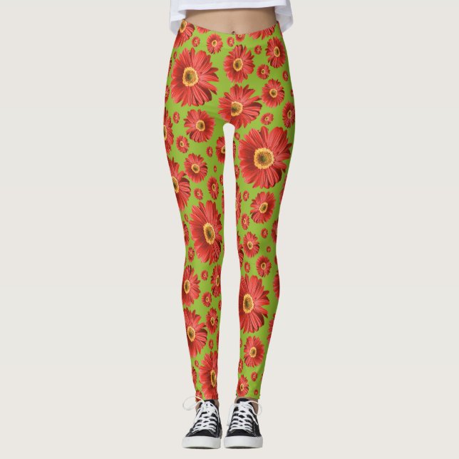 Legging Pop Daisy Red (Frente)
