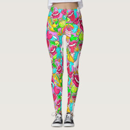 Legging Pop de Arte Colorida