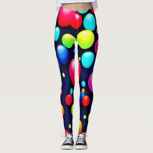 Legging Pop de Arte de Bolha Vibrante
