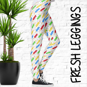 Legging Pop de gelo e padrão de aspersão de verão