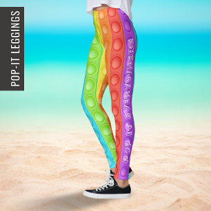 Legging Pop em todo lugar com texto colorida yoga desporti