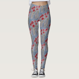 Legging Poppies Vermelhos Selvagens