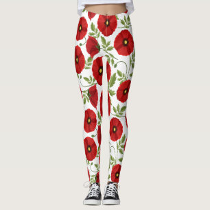 Legging Poppy alegre Flores de Verão