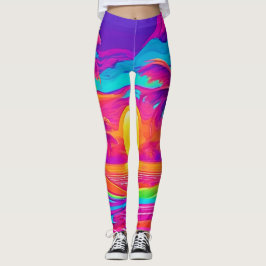 Legging Pôr do Sol Azul e Laranja