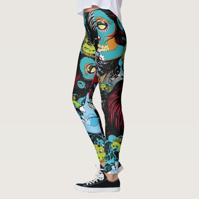 Legging Por todo o lado em caneleiras do zombi (Esquerda)