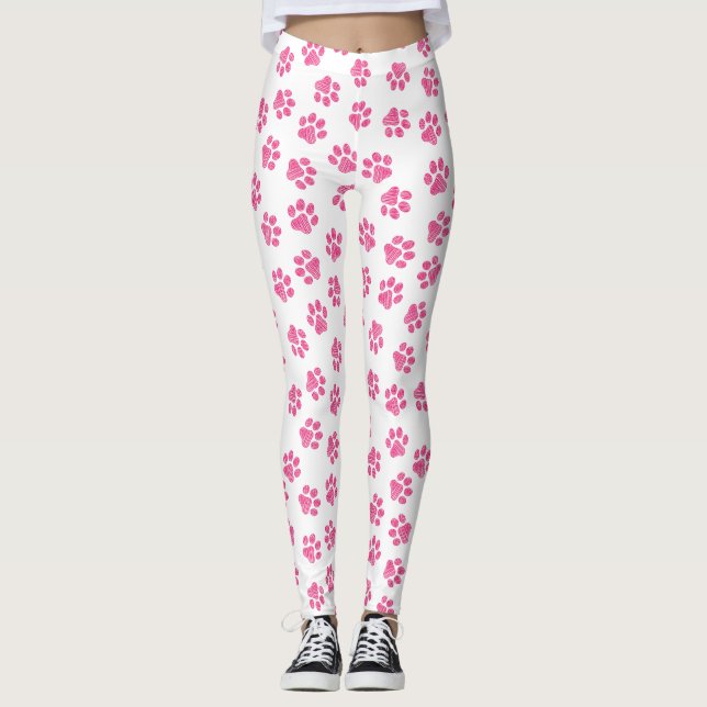 Legging Porcas, Patas-Cães, Patas-Rosa (Frente)