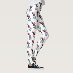 Legging Porco bonito com asas coloridas Acredita em Mági
