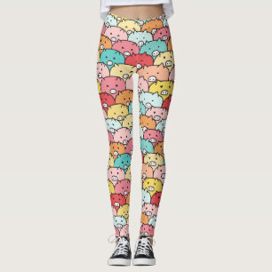 Legging Porcos Coloridos Engraçados E Bons Padrões