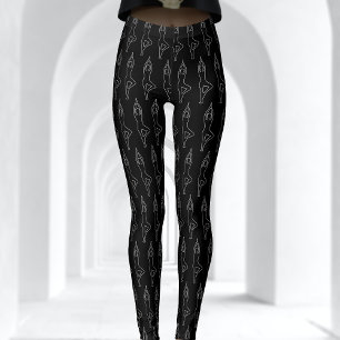 Legging Pose Preta da Árvore Yoga Vrksasana