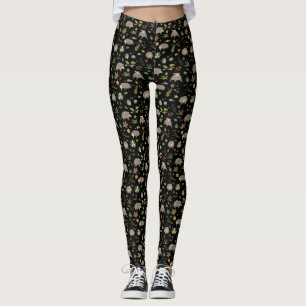 Legging Possui num Campo de Berry em Preto