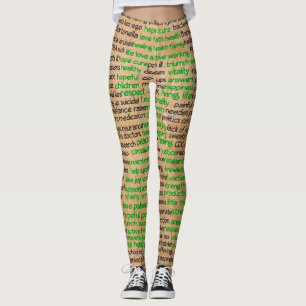 Legging Poster dos sentimentos da doença de Lyme, negado,
