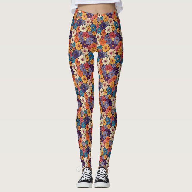 Legging Potência de Flor de Hippy Trippy (Frente)