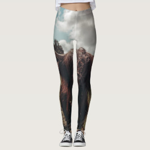 Legging Prados negros e pastagens de vaca escocesa