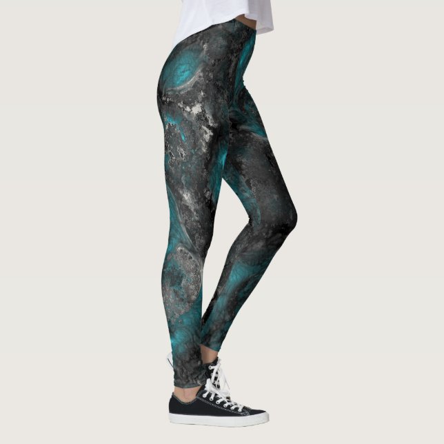 Legging Prata e Turquesa (Direita)