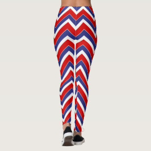 Legging PREGOS-Cevon-Azul-Branco-Vermelho