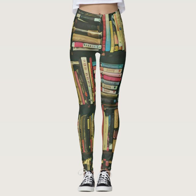 Legging presente de amante de biblioteca legal (Frente)