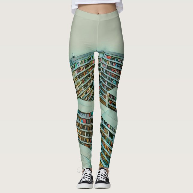 Legging presente de amante de leitura legal (Frente)