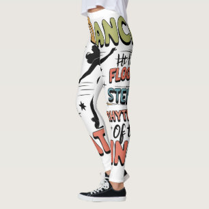 Legging Presente de design retrô de sapateado para sapatea