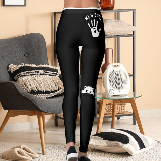 Legging Presente de Gato de Estimação Personalizado Mão Pr (Criador carregado)