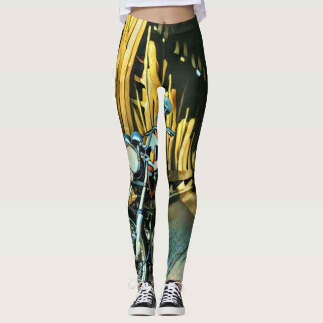 Legging Presente de motocicleta Vintage (Frente)